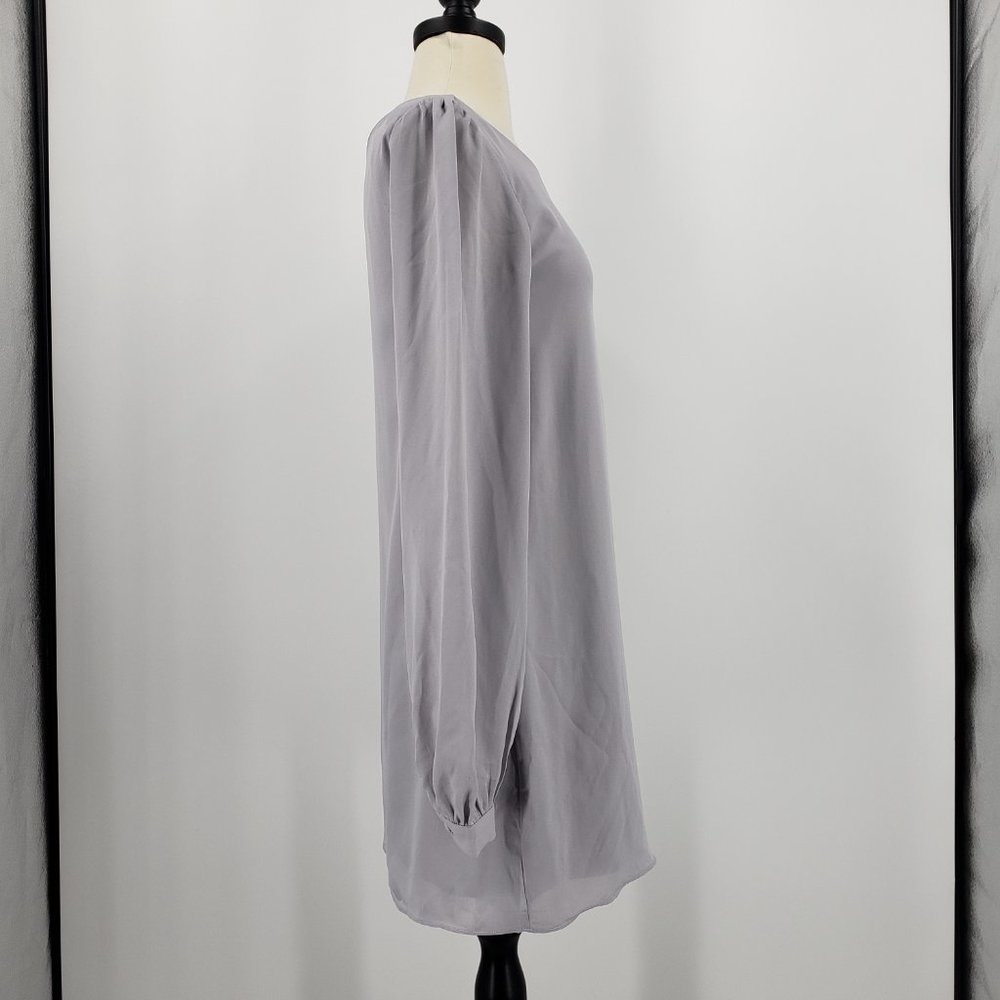 Lulu's Gray Crepe Mini Dress - Picture 4 of 10